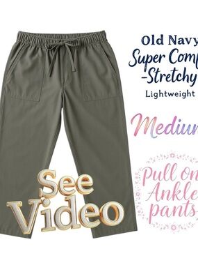 👛 (ANY 2/$20) OLD NAVY ACTIVE Pull On Elasticized Waist, Drawstring, 2 Pockets